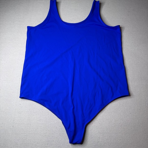 Torrid Sculpting Double Scoop Electric Blue Bodysuit Snap Closure Plus Size 1X - Picture 3 of 7